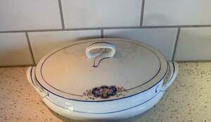 W.S. George Derwood Porcelain Lidded Serving Bowl